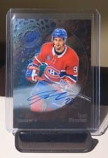 2021-22 Upper Deck Ovation Lauded Signatures Gold Sean Monahan #LS-SM card
