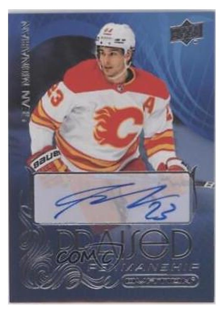 2021-22 Upper Deck Ovation Praised Penmanship Sean Monahan #PP-SM card