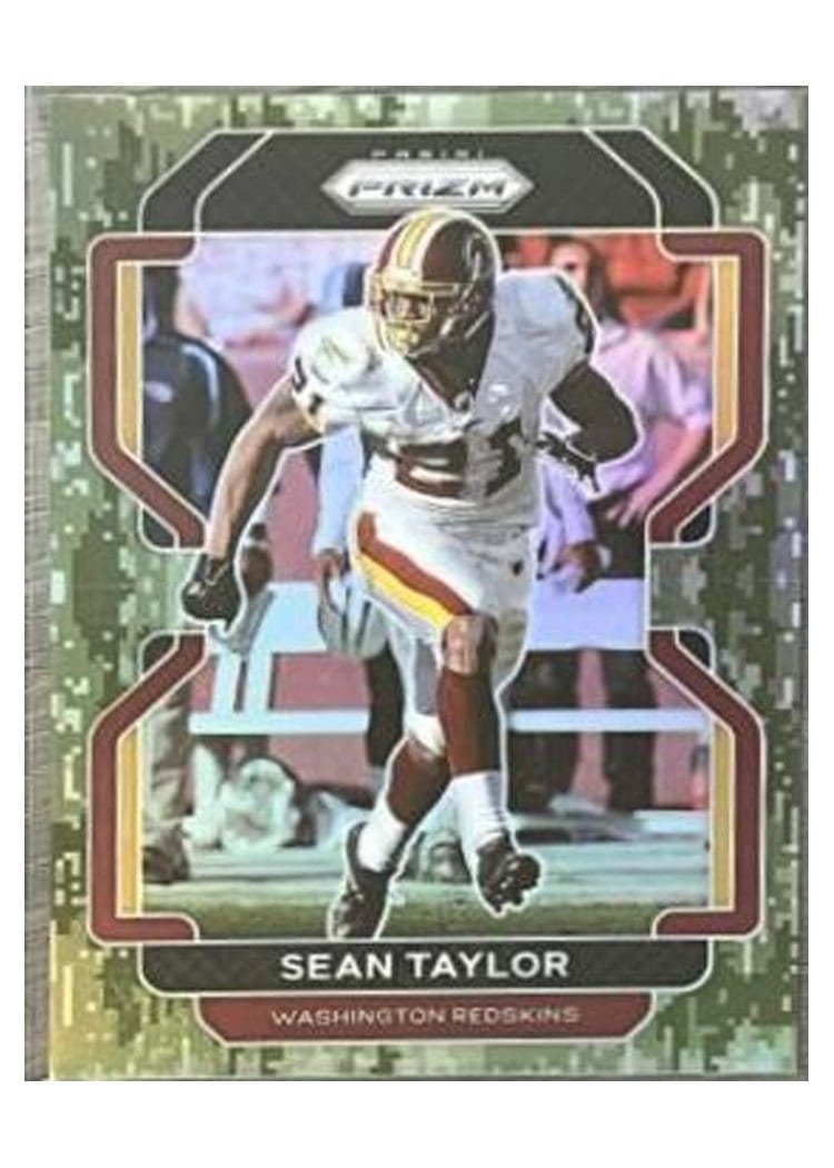 2021 Panini Prizm Base Set Sean Taylor Forest Camo Prizm #216 card