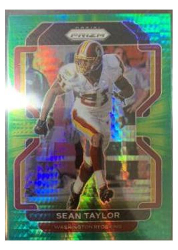 2021 Panini Prizm Base Set Sean Taylor Green Prizm #216 card