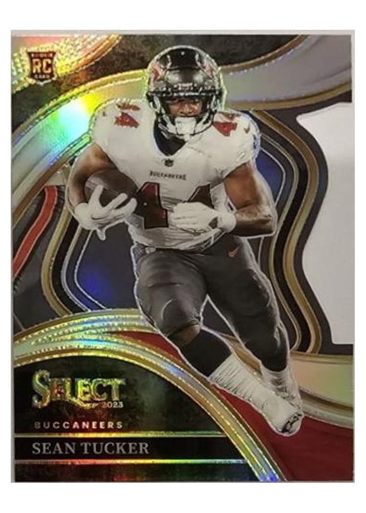 2023 Panini Select Base Set Sean Tucker Silver Prizm Die-Cut #220 card
