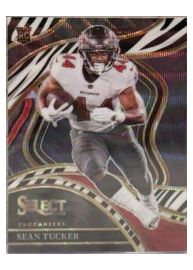 2023 Panini Select Base Set Sean Tucker Zebra Prizm #220 card