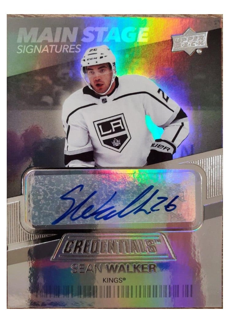 2021-22 Upper Deck Credentials Main Stage Signatures Sean Walker #BTS-SW card