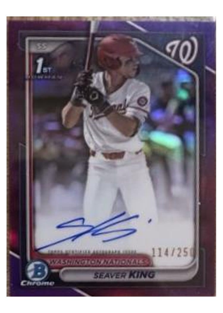 2024 Bowman Draft Chrome Prospect Autographs Seaver King #CPA-SK card
