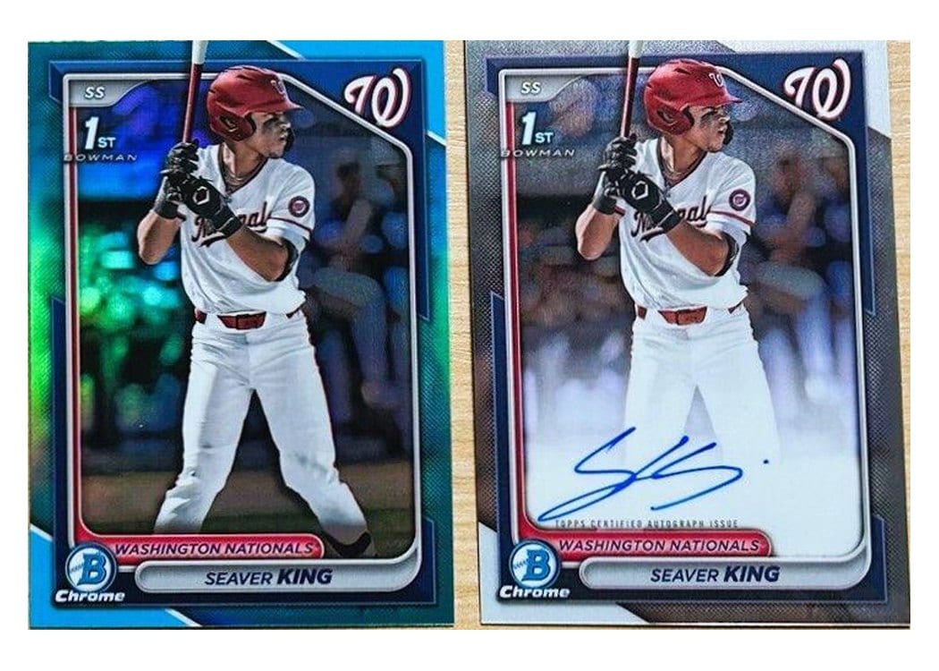 2024 Bowman Draft Chrome Prospect Autographs Seaver King #CPA-SK card