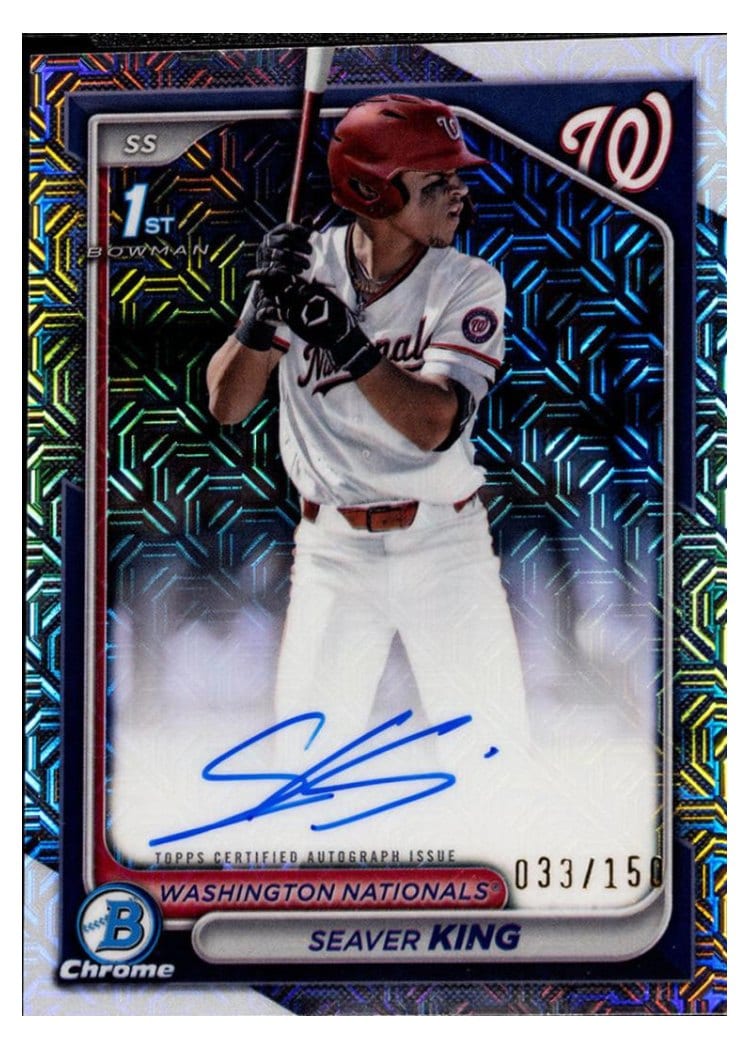 2024 Bowman Draft Chrome Prospect Autographs Seaver King #CPA-SK card