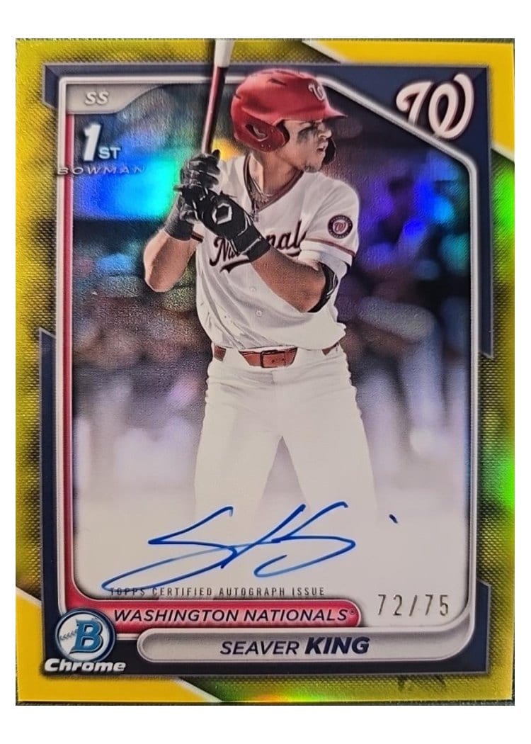 2024 Bowman Draft Chrome Prospect Autographs Seaver King #CPA-SK card