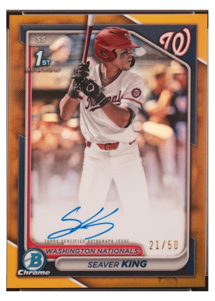 2024 Bowman Draft Chrome Prospect Autographs Seaver King #CPA-SK card