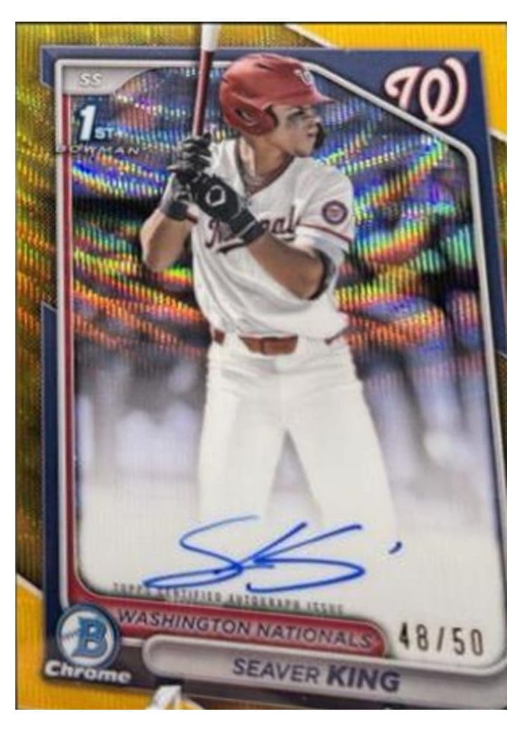 2024 Bowman Draft Chrome Prospect Autographs Seaver King #CPA-SK card