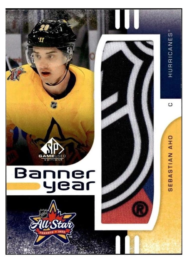 2024-25 SP Game Used 2024 All-Star Game Banner Year Relics Sebastian Aho #BYAS-SA