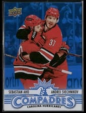 2025-26 Upper Deck Compadres Sebastian Aho / Andrei Svechnikov #CM-9 card