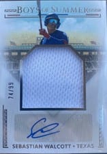 2024 Panini Boys of Summer Jumbo Prospect Material Signatures Sebastian Walcott #JMS-SW