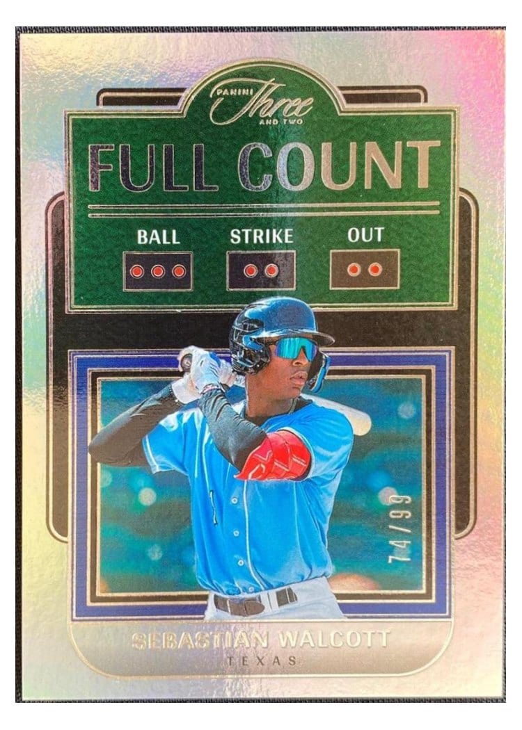 2024 Panini Three and Two Full Count Sebastian Walcott #18 card