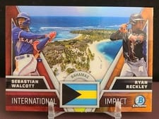 2024 Bowman Chrome International Impact Sebastian Walcott / Ryan Reckley #II-21 card