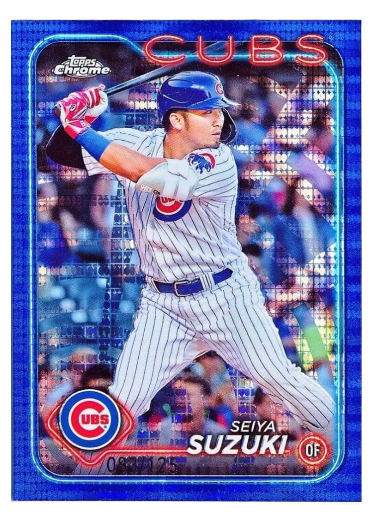 2024 Topps Chrome Seiya Suzuki Sonar Blue Refractor #13 card