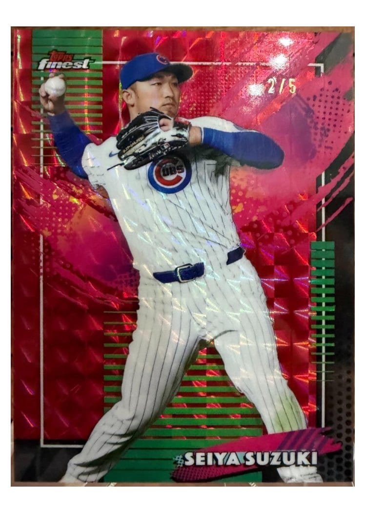 2026 Topps Finest Seiya Suzuki Red Geometric Refractor #231 card