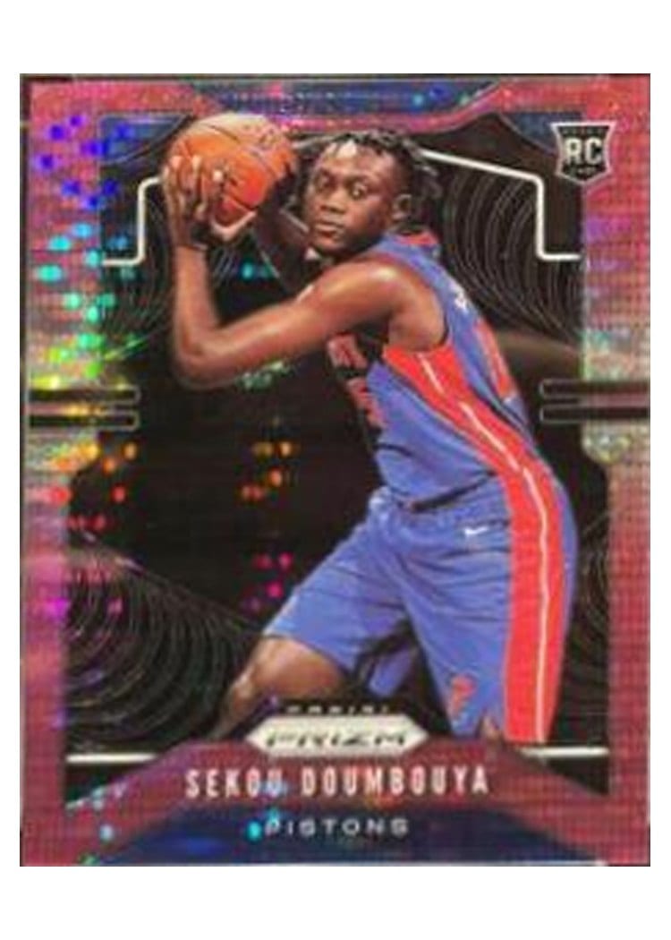 2019-20 Panini Prizm Base Set Sekou Doumbouya Pink Pulsar Prizm #261 card