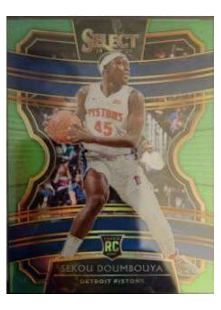 2019-20 Panini Select Base Set Sekou Doumbouya Neon Green Prizm #71 card