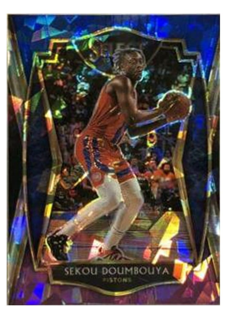 2020-21 Panini Select Base Set Sekou Doumbouya Blue White Purple Ice #107 card