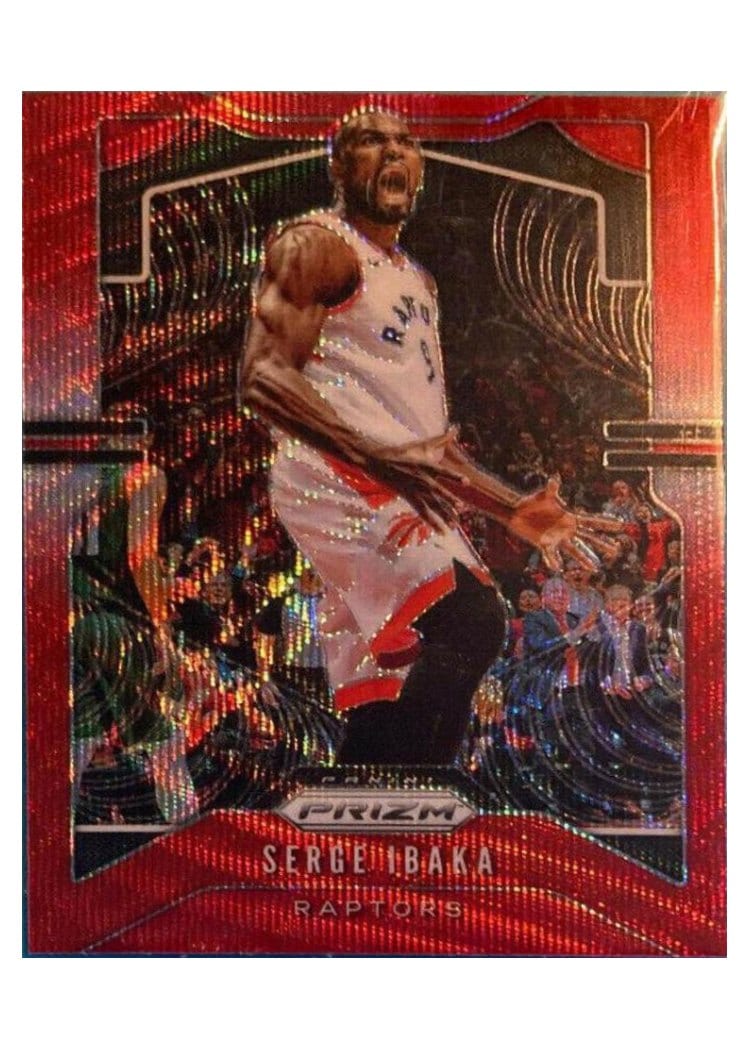 2019-20 Panini Prizm Base Set Serge Ibaka Ruby Wave Prizm #154 card