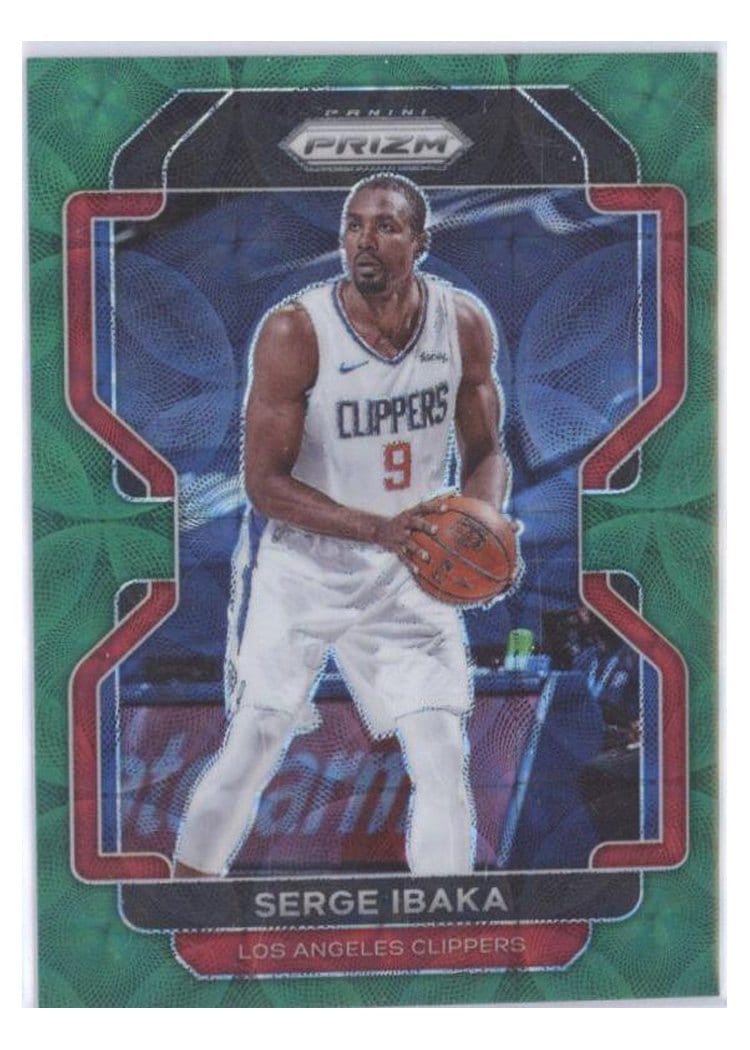 2021-22 Panini Prizm Base Set Serge Ibaka Green Choice Prizm #18 card