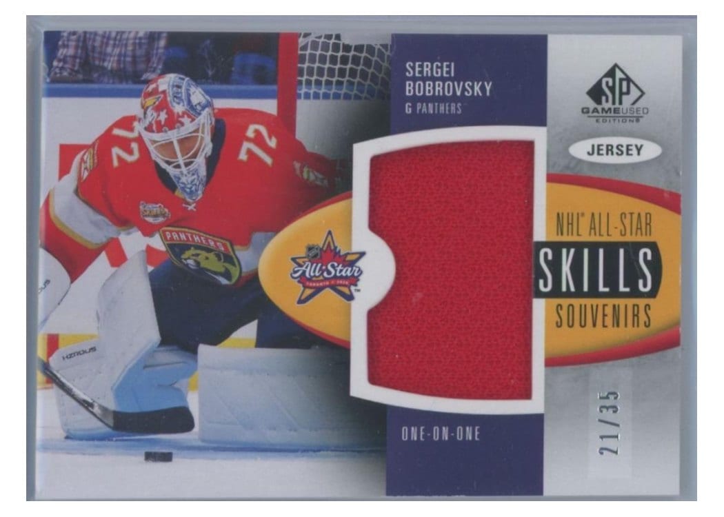 2024-25 SP Game Used 2024 All-Star Skills Souvenirs Jersey Relics Sergei Bobrovsky #SV-SB card