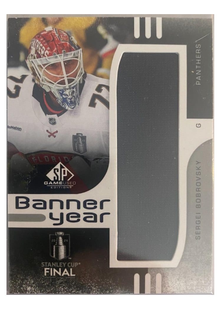2024-25 SP Game Used 2024 Stanley Cup Finals Banner Year Relics Sergei Bobrovsky #BYSC-SB card