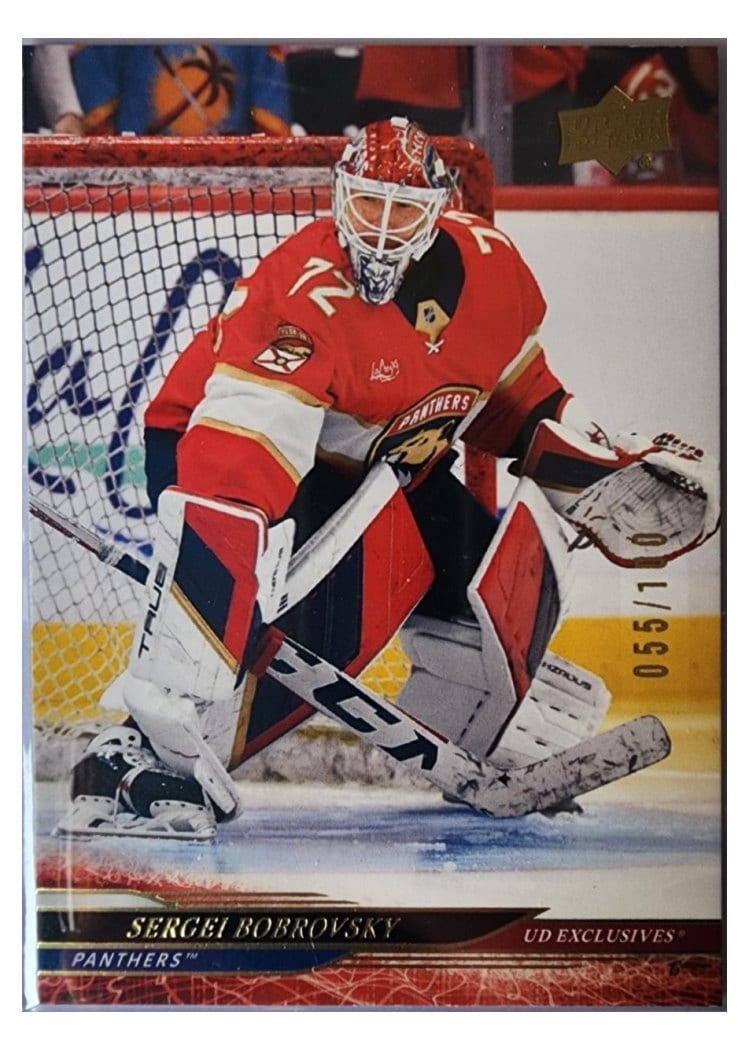 2024-25 Upper Deck Base Set Sergei Bobrovsky Exclusive #559 card