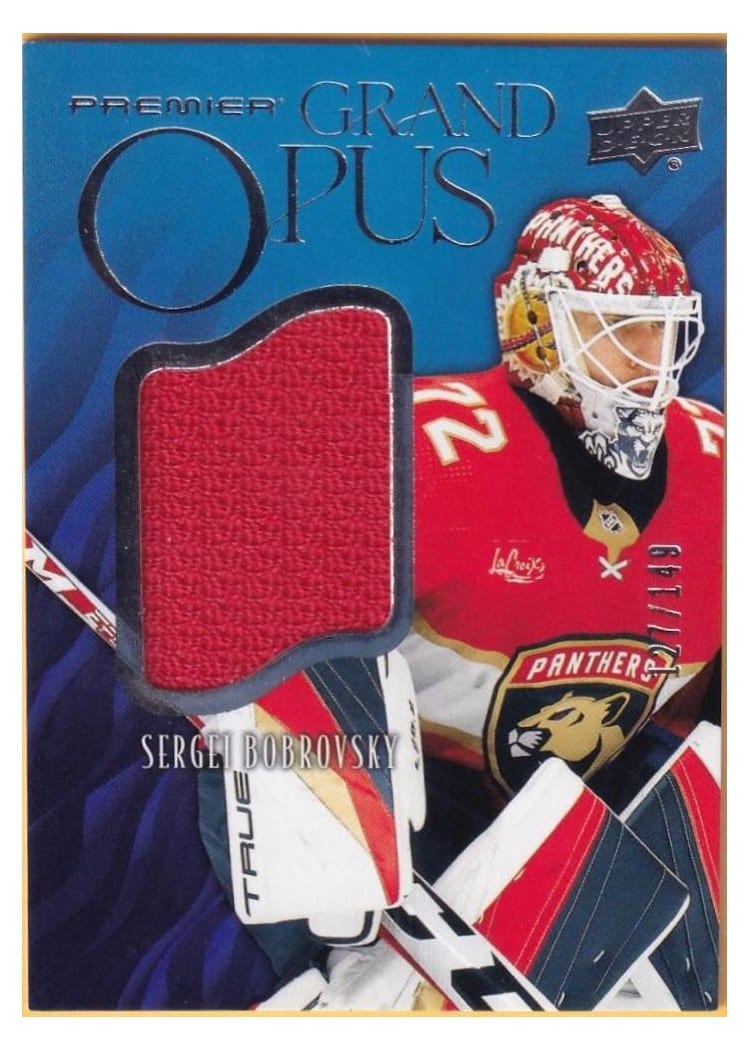 2024-25 Upper Deck Premier Grand Opus Jersey Sergei Bobrovsky #GO-SB card