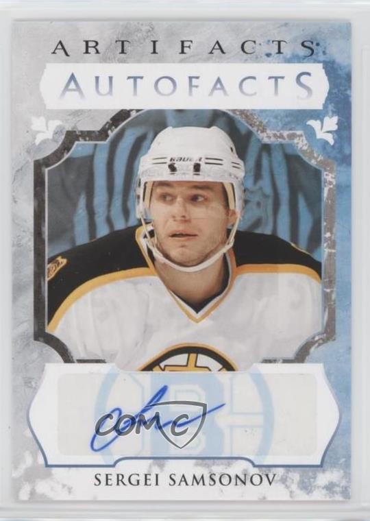 2023-24 Upper Deck Artifacts Autograph Facts Sergei Samsonov #AF-SS card