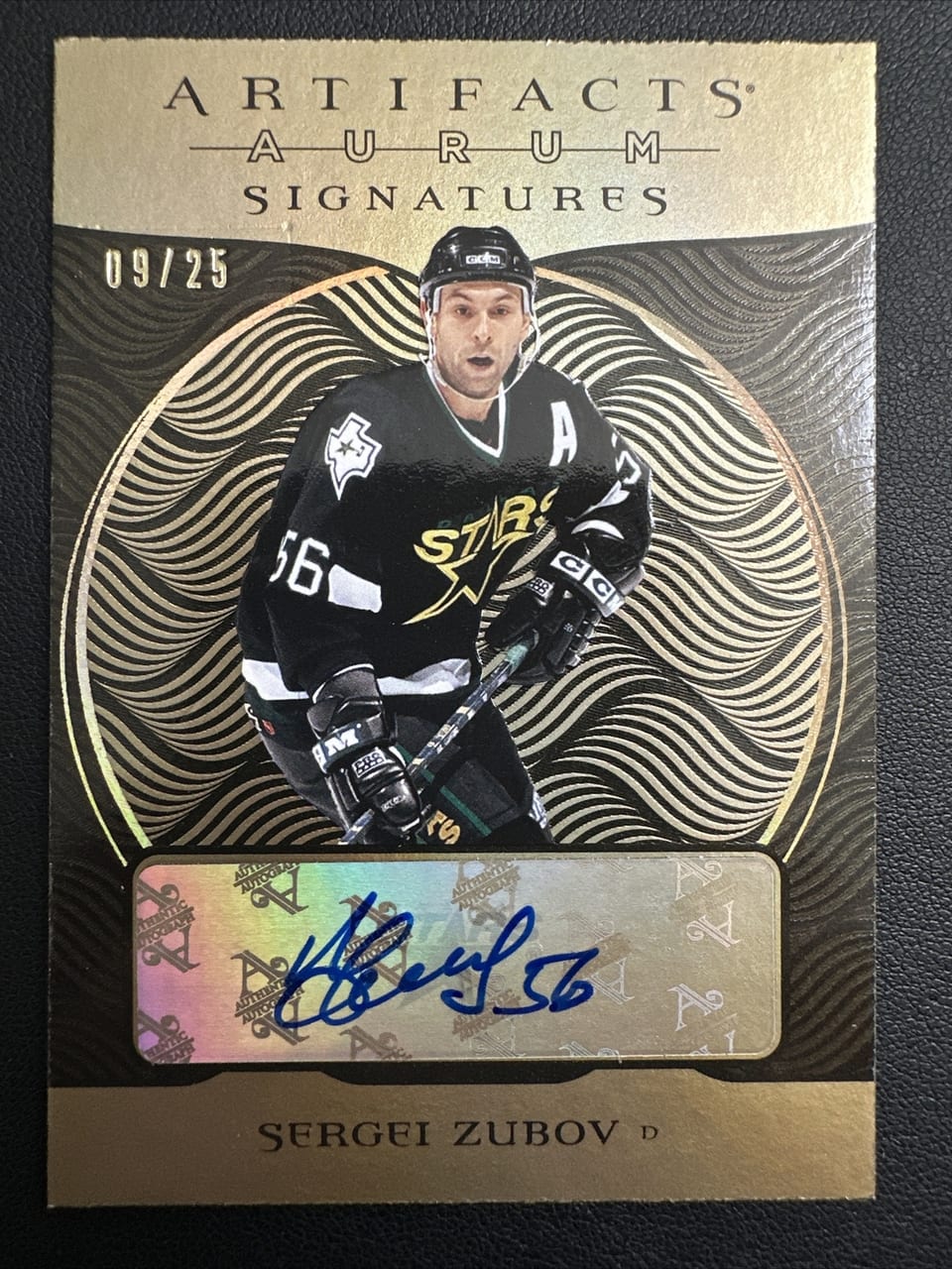 2022-23 Upper Deck Artifacts Aurum Signatures Sergei Zubov #AS-SZ card