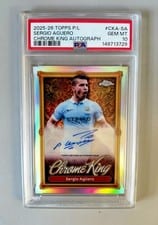 2025 Topps Premier League Chrome King Autograph Sergio Aguero #CKA-SA card