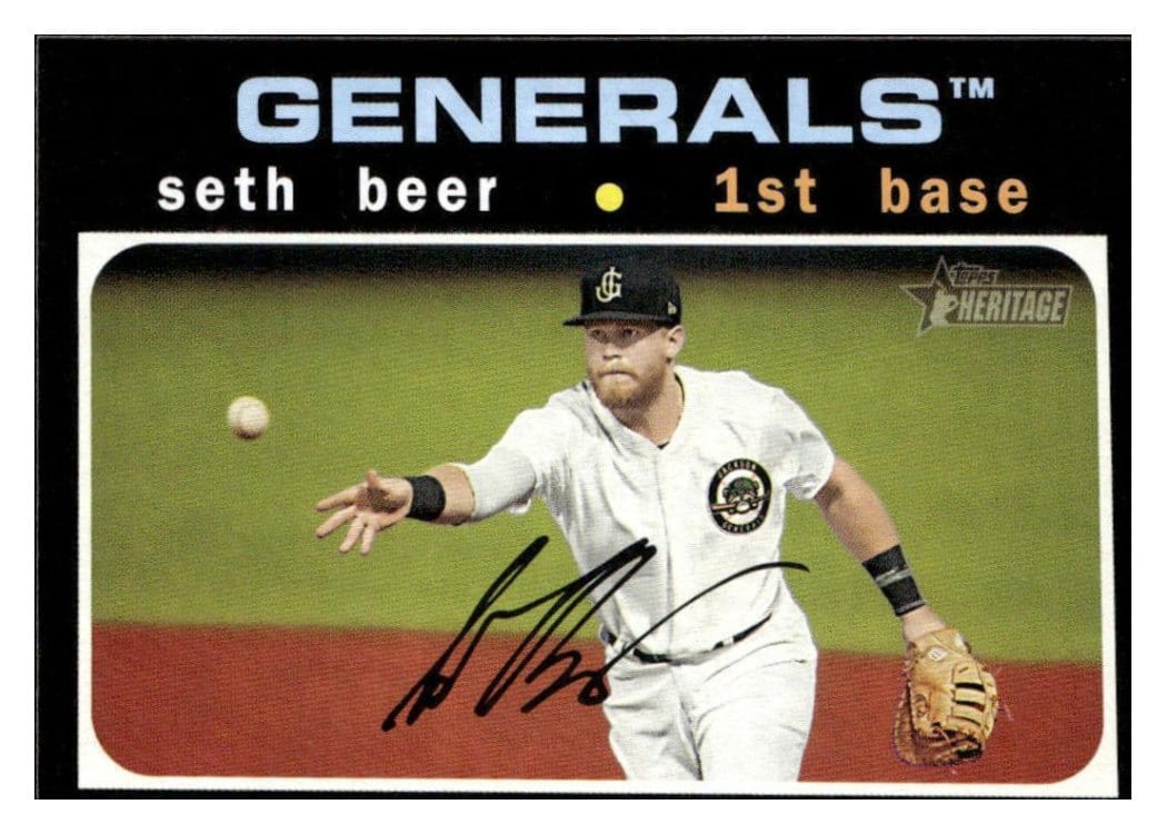2020 Topps Heritage Minor League Base Set Seth Beer #159 card