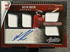 2022 Panini Absolute Tools of the Trade 4 Swatch Signatures Seth Beer #TT4S-SB card