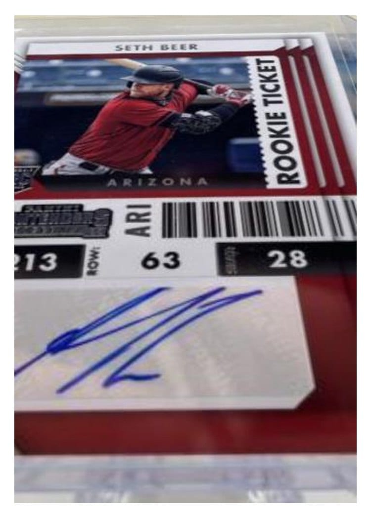 2022 Panini Chronicles Contenders Rookie Ticket Seth Beer #28 card