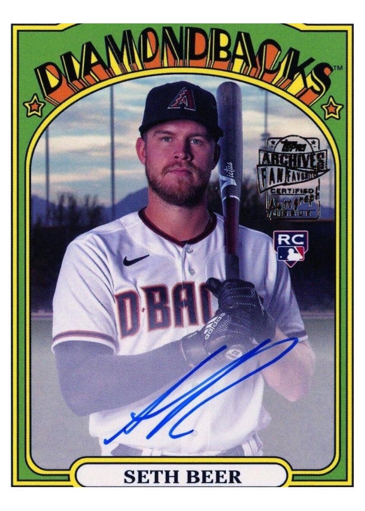 2022 Topps Archives Fan Favorite Autographs Seth Beer #72FF-SB card
