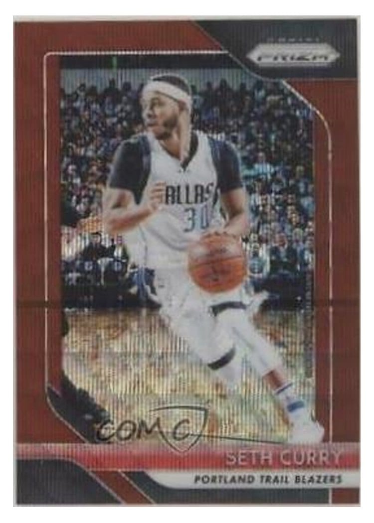 2018-19 Panini Prizm Base Set Seth Curry Ruby Wave #131 card