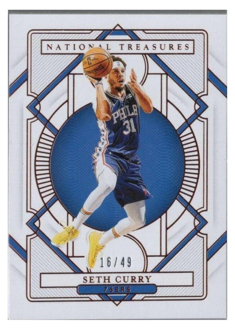 2020-21 Panini National Treasures Base Set Seth Curry Bronze #41 card