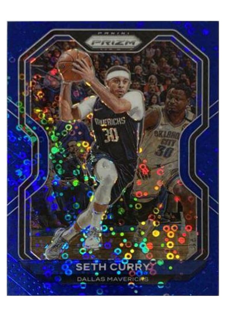 2020-21 Panini Prizm Base Set Seth Curry Fast Break Blue Prizm #194 card