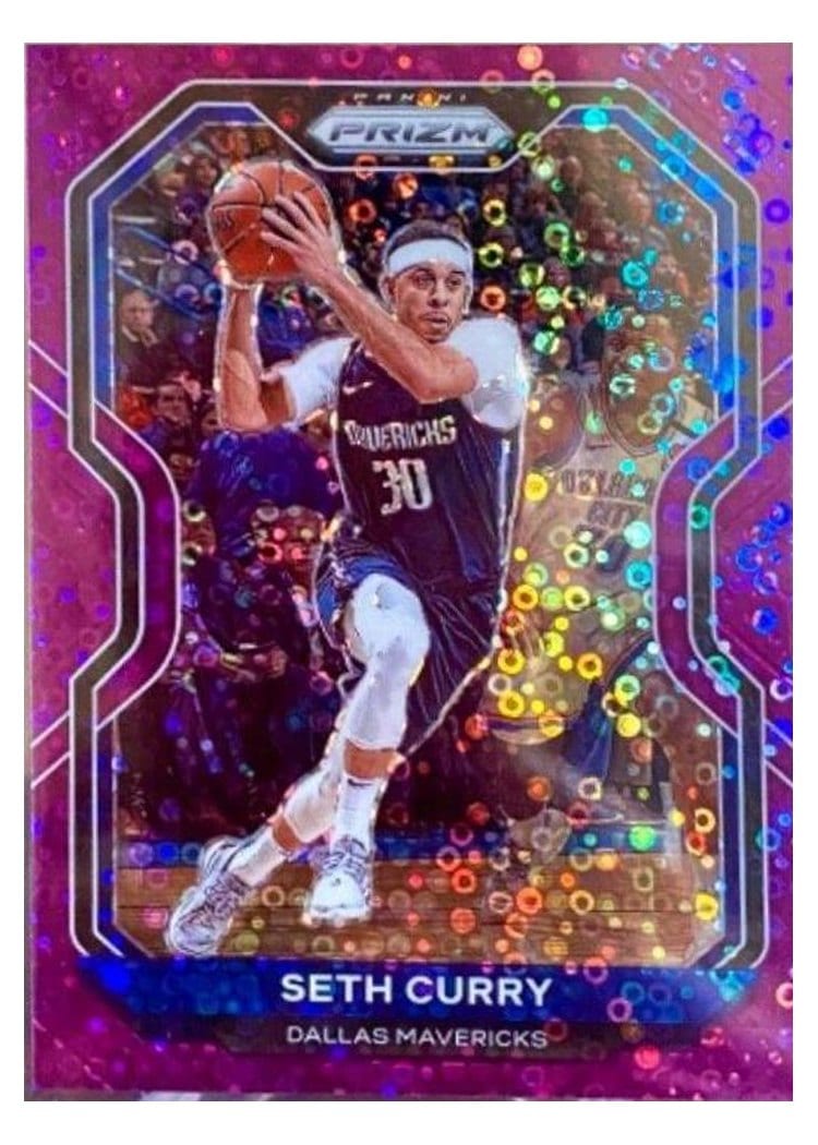 2020-21 Panini Prizm Base Set Seth Curry Fast Break Purple Prizm #194 card