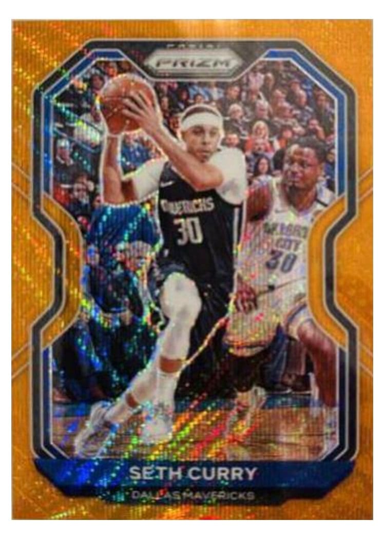 2020-21 Panini Prizm Base Set Seth Curry Orange Wave Prizm #194 card