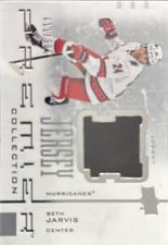 2021-22 Upper Deck Premier 20th Anniversary Jersey Seth Jarvis #AJ-SJ card