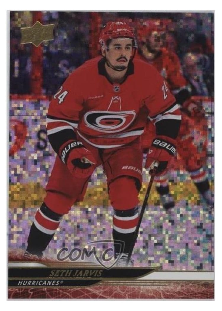 2024-25 Upper Deck Base Set Seth Jarvis Speckled Rainbow #521 card