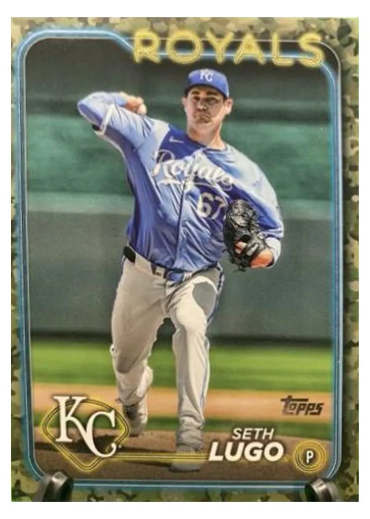 2024 Topps Update Base Set Seth Lugo Memorial Day Camo #US293 card