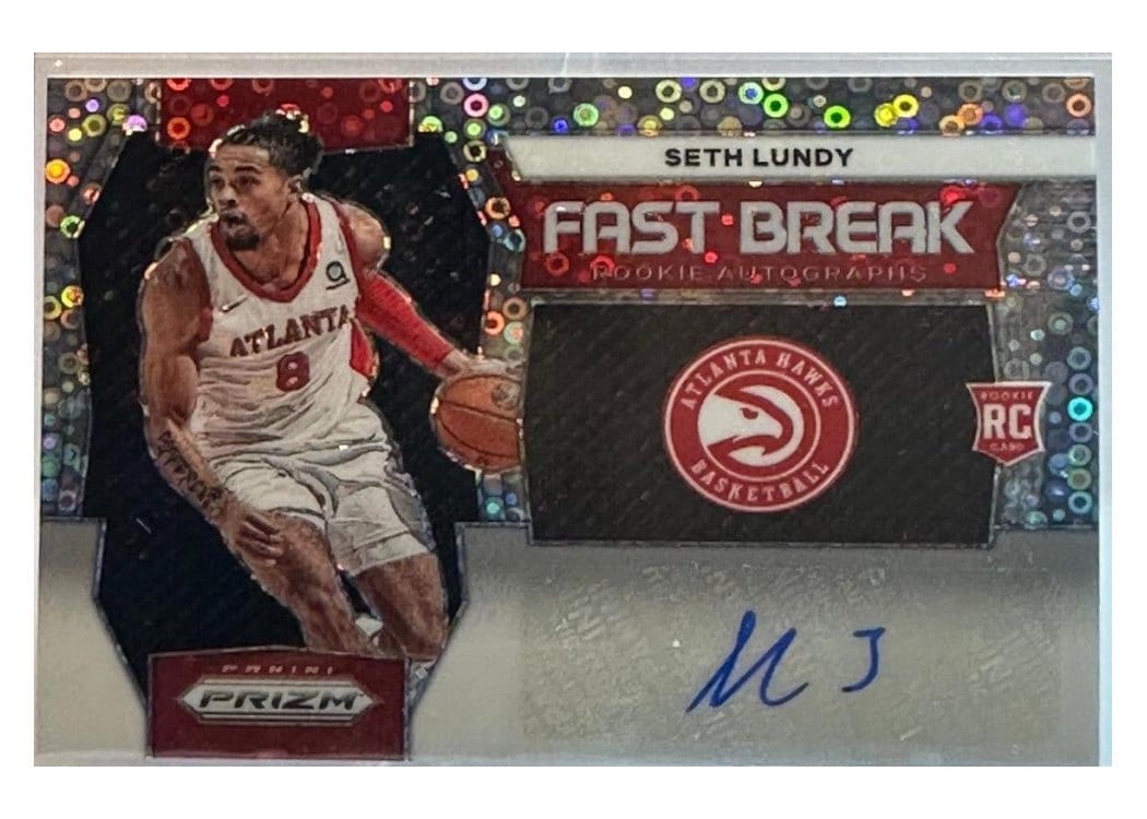 2023-24 Panini Prizm Fast Break Rookie Autographs Seth Lundy #FBR-LUN card