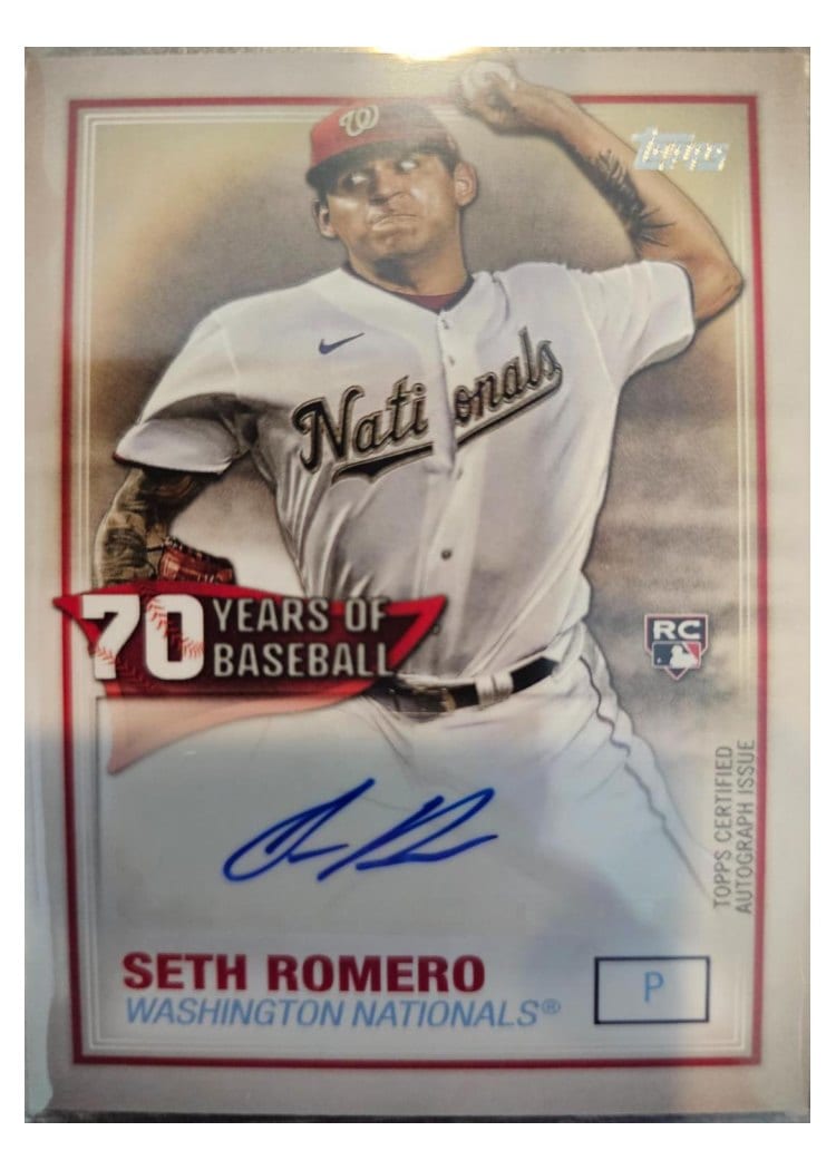 2021 Topps 70 Years of Topps Autographs Seth Romero #70YA-SR card