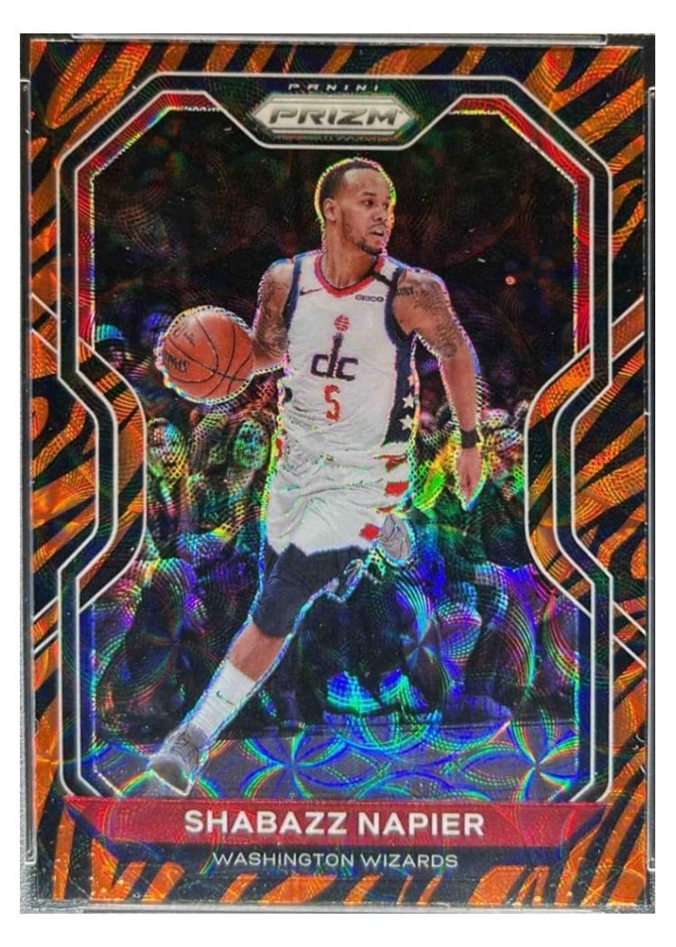 2020-21 Panini Prizm Base Set Shabazz Napier Choice Tiger Stripe Prizm #193 card
