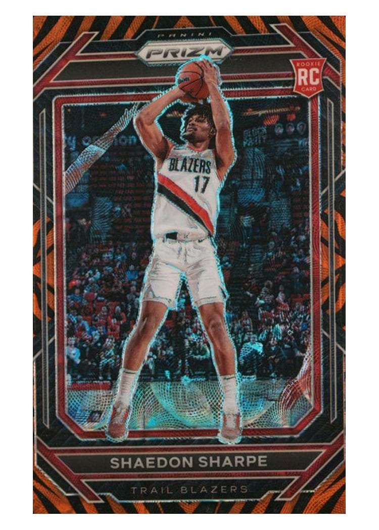 2022-23 Panini Prizm Base Set Shaedon Sharpe #250 card
