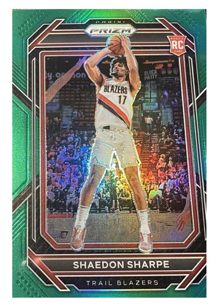 2022-23 Panini Prizm Base Set Shaedon Sharpe #250 card