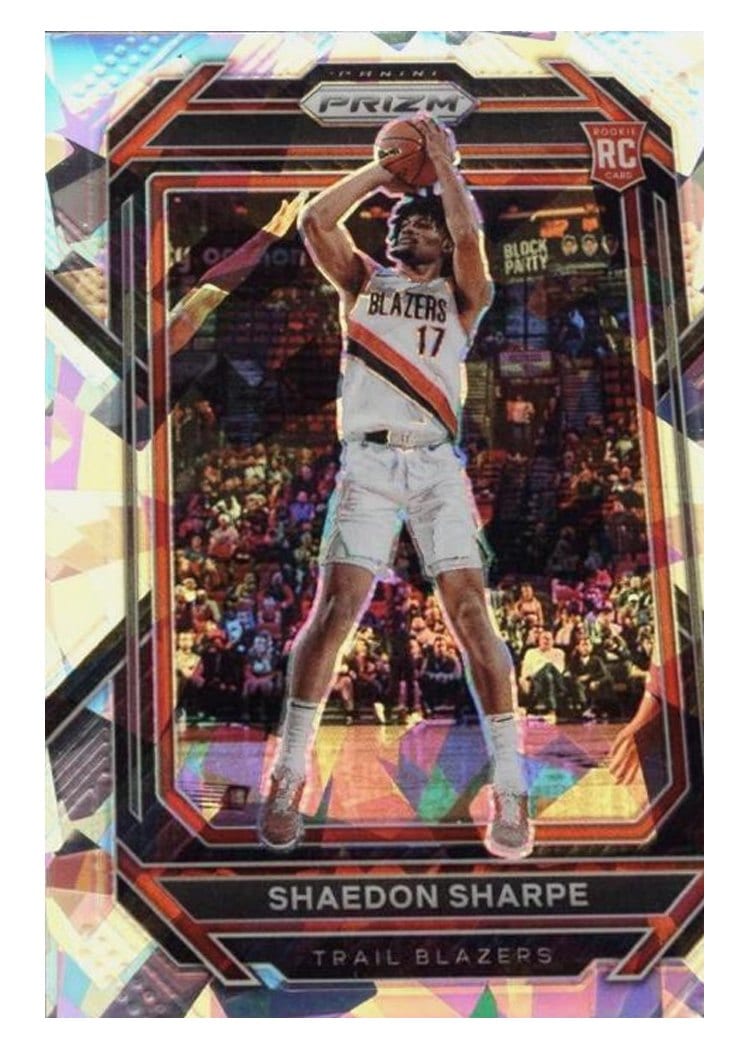 2022-23 Panini Prizm Base Set Shaedon Sharpe #250 card